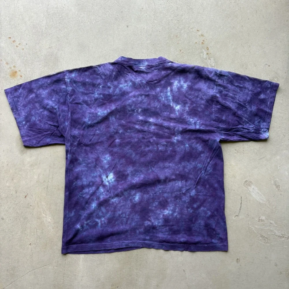 Vintage 90s Twister Movie T Shirt Universal Studios Size XL Purple Tie Dye Shirt